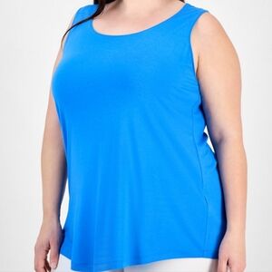 Women's 2X Blue JM Collection For Macys Sleeveless Tank Top New With Tags